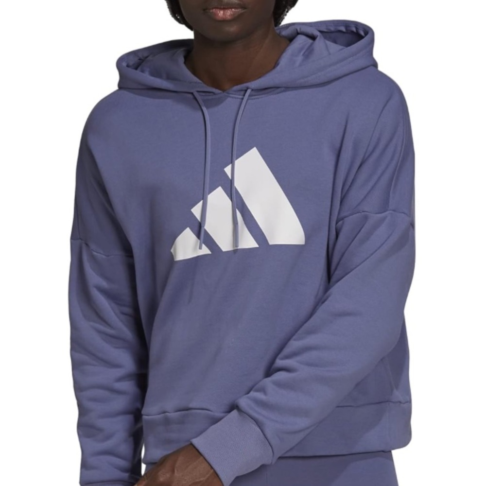 NEW adidas 3-Bar Hoodie Orbit Violet Women’s XL